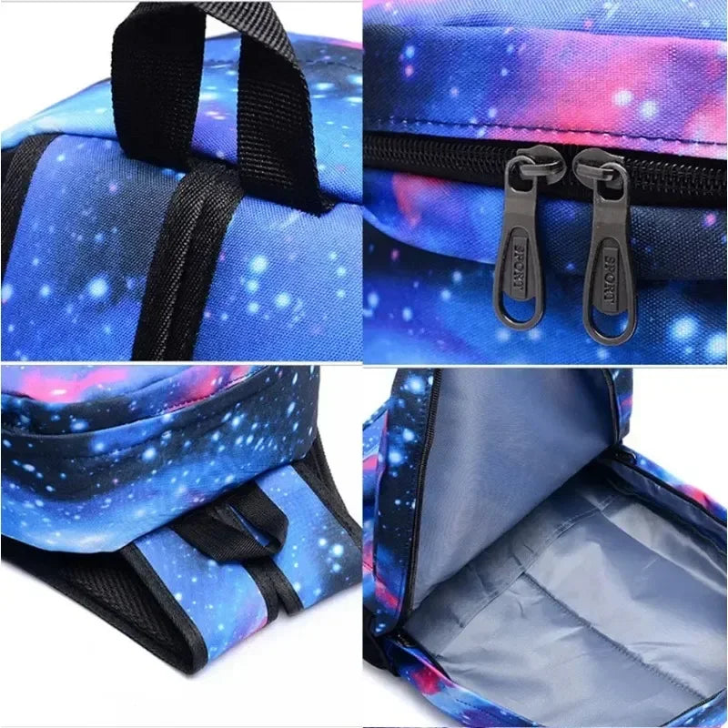 New 2024 Luminous Messi Football Backpack 3D Printe Teens Laptop  Shoulder Bags Women Men High School Students light School Bags