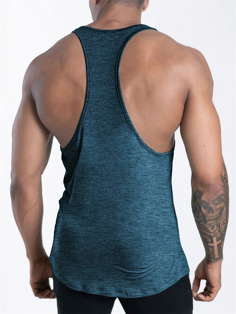 Men's Sports Fitness Tank Top Summer GYM Training  Undershirt Running Basketball Quick Drying Breathable loose Tank Top men tops