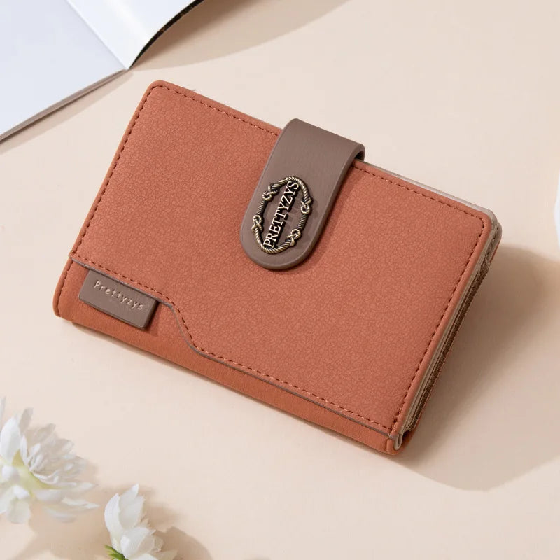 Nubuck Leather Wallet Women Medium Design Purse Card Holder Women Clutches Money Bags Wallets Ladies Vintage Brand Wallets