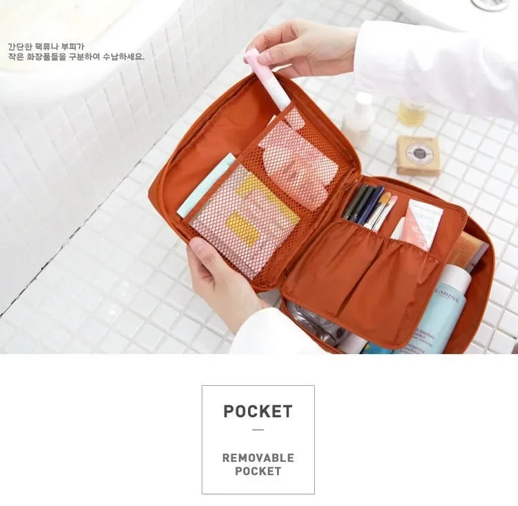 High Capacity Outdoor Girl Makeup Bag Women Cosmetic Bag Toiletries Organizer Waterproof Female Storage Make up Cases