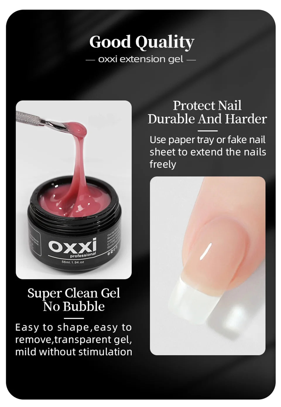 Vernis à ongles UV OXXI 56 ml, gel de construction semi-permanent, manucure, polyongles, gel laque acrylique, émaux de construction faciles