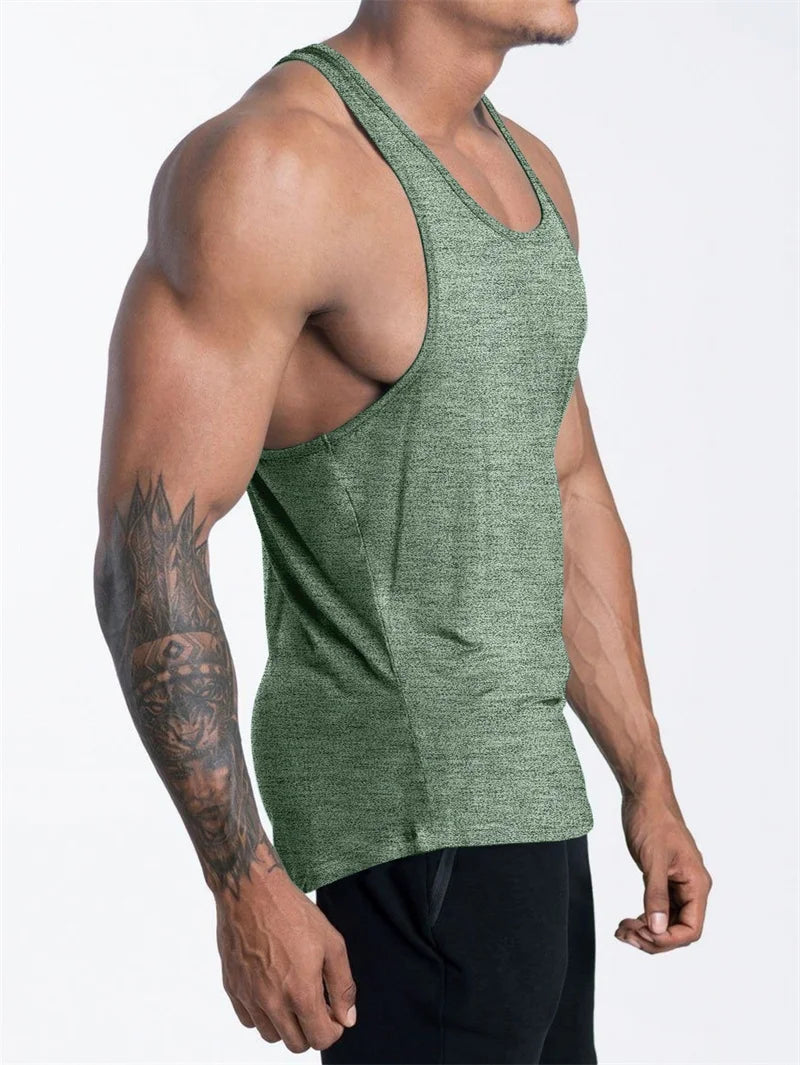 Men's Sports Fitness Tank Top Summer GYM Training  Undershirt Running Basketball Quick Drying Breathable loose Tank Top men tops