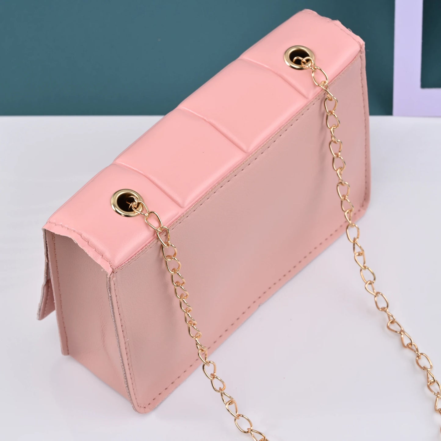 2024 New PU Leather Shoulder Bags for Women Fashion Texture Chain Rhomboid Crossbody Bags Summer Trend Handbags Phone Bag Ladies