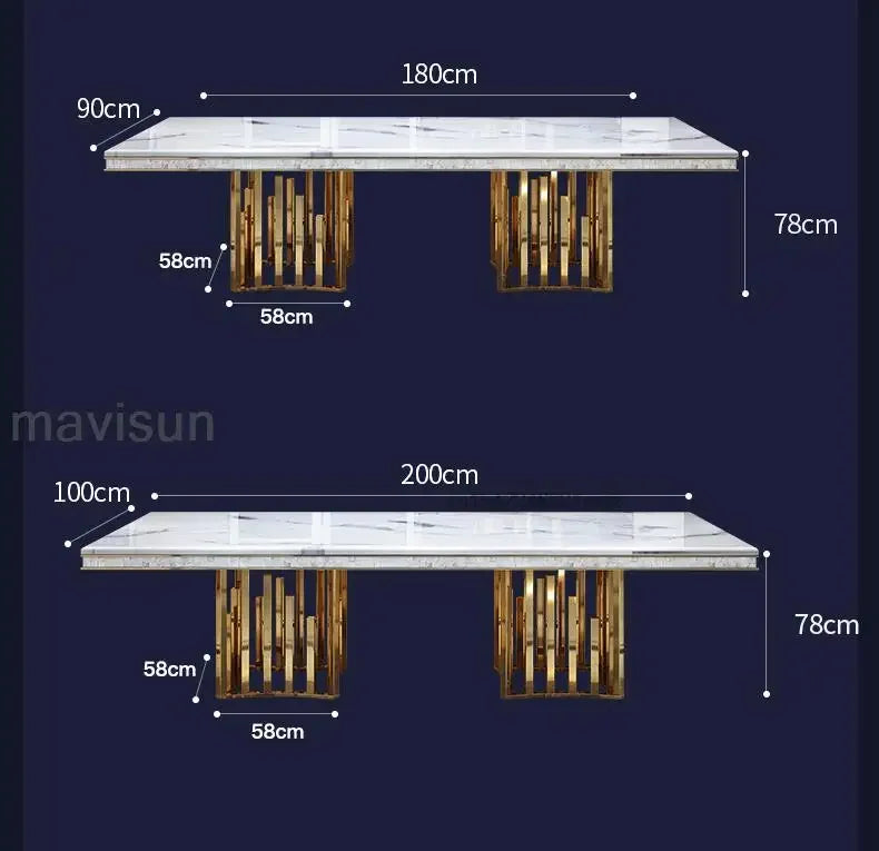 Garden Furniture Sets Dinning Tables Luxury Modern Kitchen Table Furniture Combination Tables Italian Type Large Concise Modern