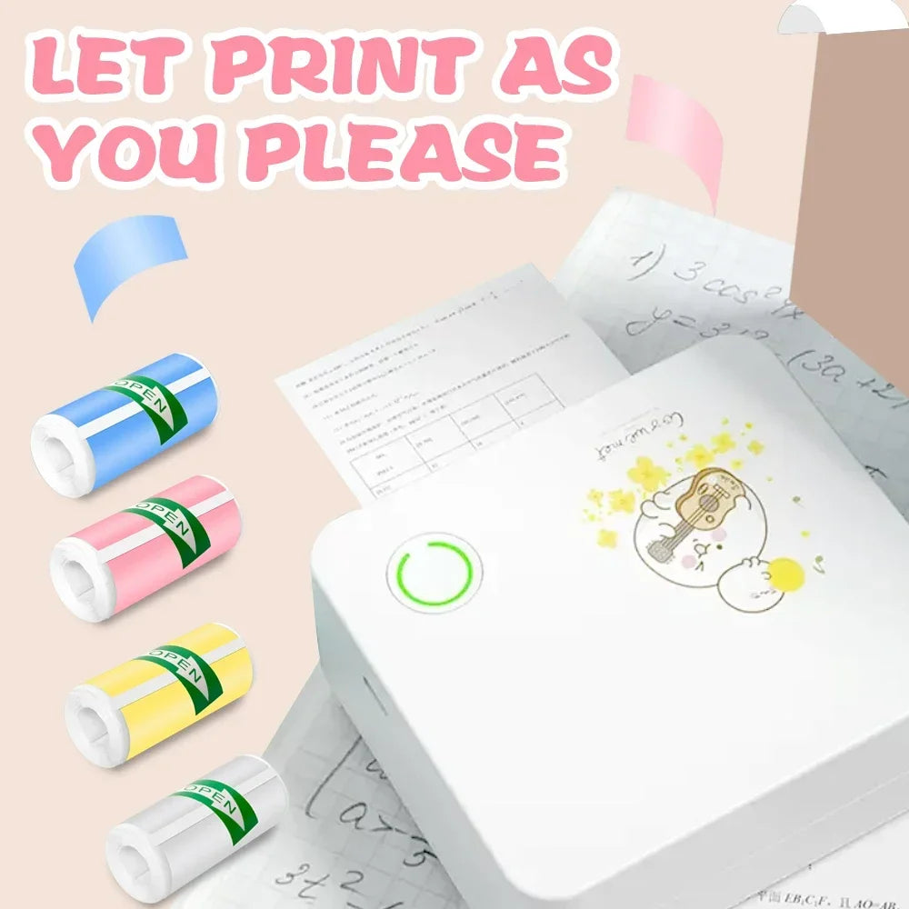 Mini Printer Color Sticker Thermal Paper Label Paper Sticker Photo Papers For PeriPage PAPERANG Poooli 57mm width Photo Printer