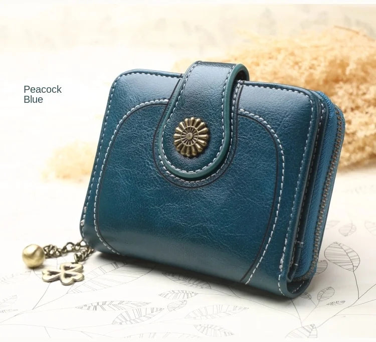 Women Wallets and Purses PU Leather Money Bag Female Short Hasp Purse Small Coin Card Holders Blue Red Clutch New Women Wallet