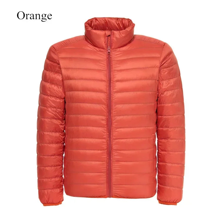 Men's Lightweight Water-Resistant Packable Puffer Jacket 2023 New Arrivals Autumn Winter Male Fashion Stand Collar Down Coats