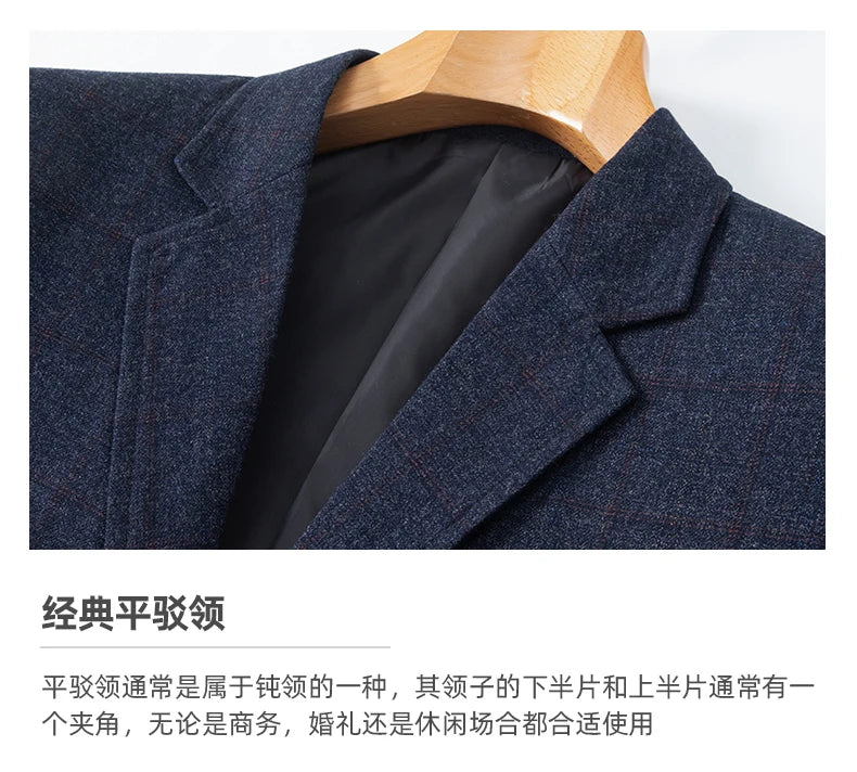 Blazer tendance pour homme, nouvelle mode, tenue professionnelle décontractée, style britannique, ample, quatre saisons