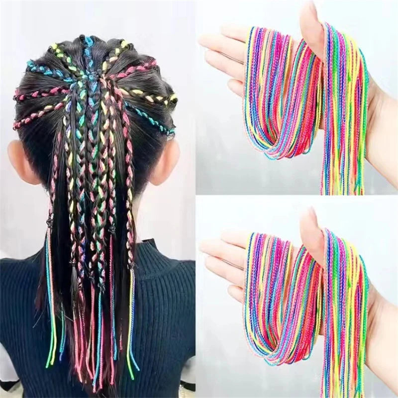 30Pcs Colorful Randomly Hair Braids Rope Strand for Hair Braiding Girls DIY Ponytail Braids Women Styling Tool Dreadlocks