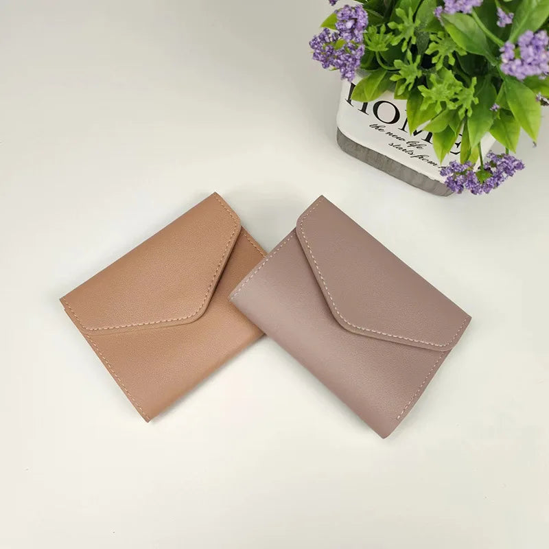 New Cute Wallets for Women Small Hasp Girl Credit Card Holder for PU Leather Coin Purse Female Wallet Short Purses for Women