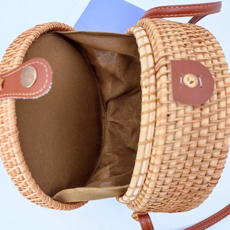 Square Round Mulit Style Straw Bag Handbags Women Summer Rattan Bag Handmade Woven Beach Circle Bohemia Handbag New Fashion