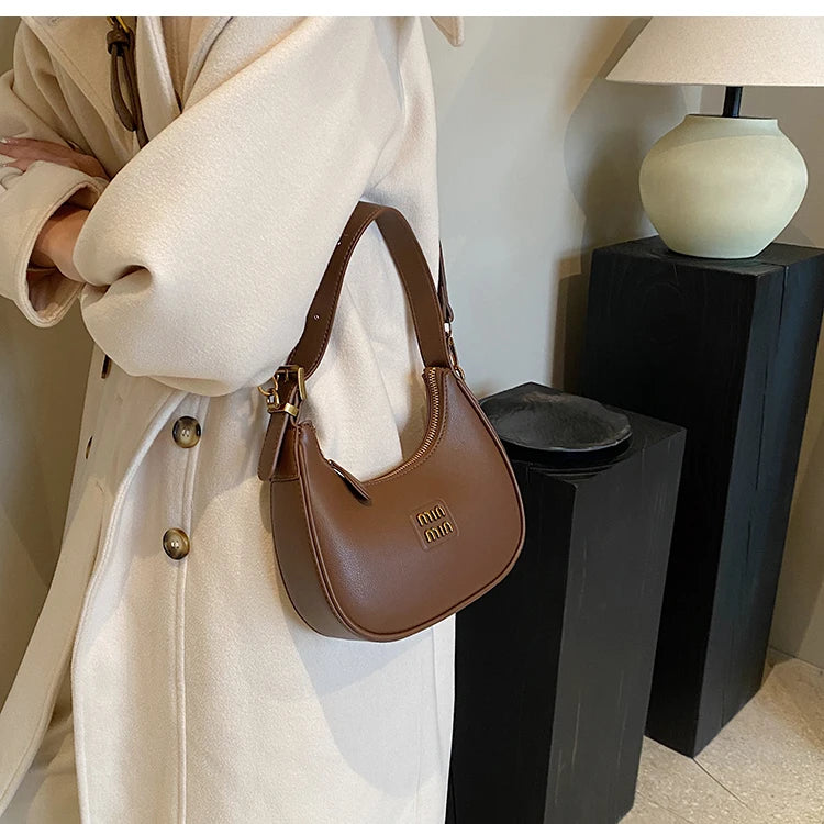 Fashion Armpit Bag 2024 New Style Simple Fashion Dumpling Bag High-end Retro Versatile Shoulder Crossbody Bag