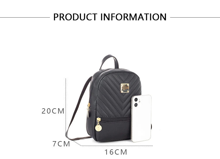 PU Leather Mini Women Backpack Multi Function Ladies Phone Pouch Pack Ladies Luxury Backpack Shoulder Bags for Women Mochilas