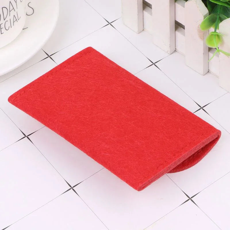 Unisex Felt Coin Purse Bag Women Girls Mini Zipper Coin Wallet Case Casual Square Money Change Card Key Holder Pouch