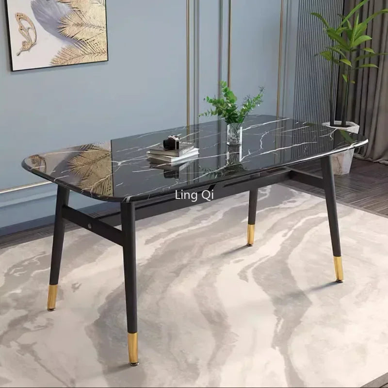 High Modern Luxury Dining Table Legs Metal Organizer Free Shipping Hallway Coffee Tables Nail Restaurant Mesa Comedor Furniture