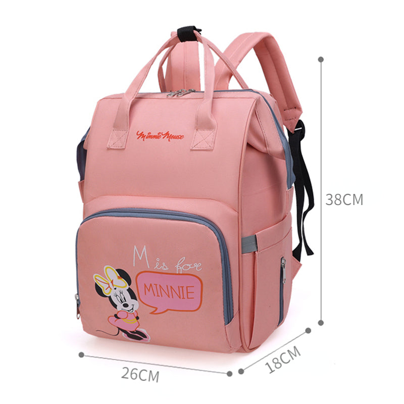 Disney Minnie Mickey Design Diaper Baby Bag Waterproof Mom Backpack Travel Multifunctional Maternity Large Capacity Stroller Bag