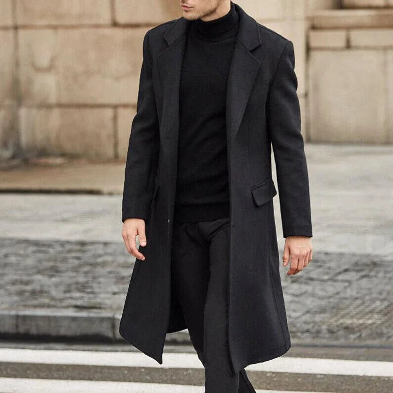 Manteau long d'hiver pour hommes, vestes décontractées à la mode, parkas pour hommes, vêtements d'extérieur de luxe, manteau coupe-vent d'affaires, vêtements de rue pour hommes