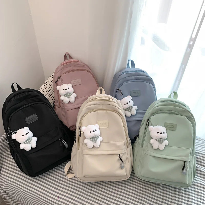 New Female Fashion Lady High Capacity Waterproof College Backpack Trendy Women Laptop School Bags Cute Girl Travel Book Bag Cool