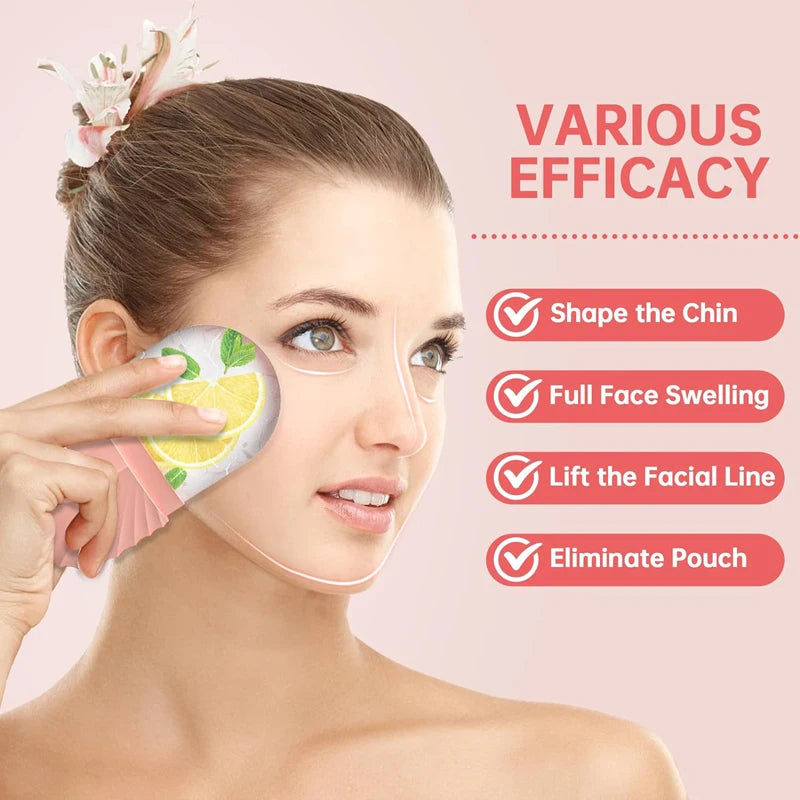 Ice Face Roller Ice Cube Beauty Massage Silicone Ice Mold For Eye Puffiness Ice Facial Roller Shrink Pores