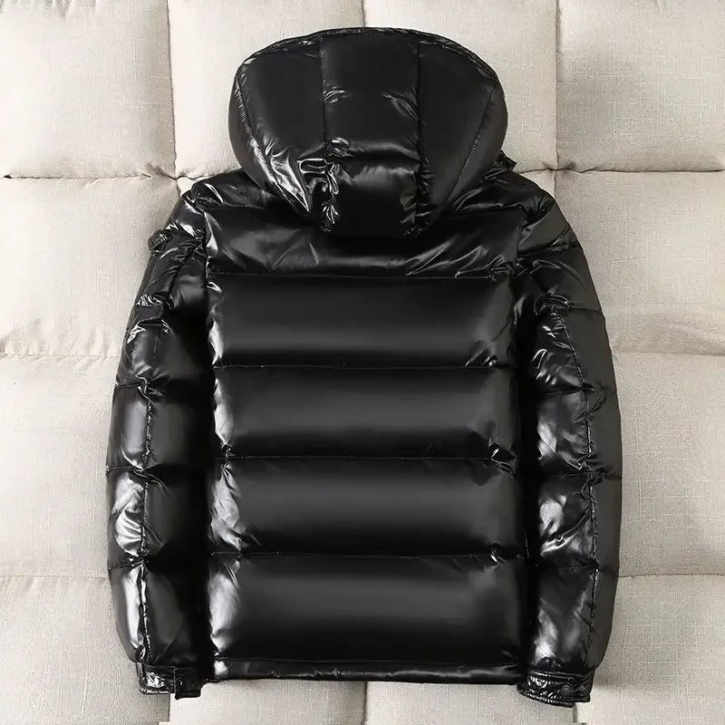 2023 Nouvelle Parka d'hiver pour hommes Veste bouffante Grande taille à manches longues Manteau chaud Imperméable Fermeture éclair Col montant À Capuche Vêtements pour hommes