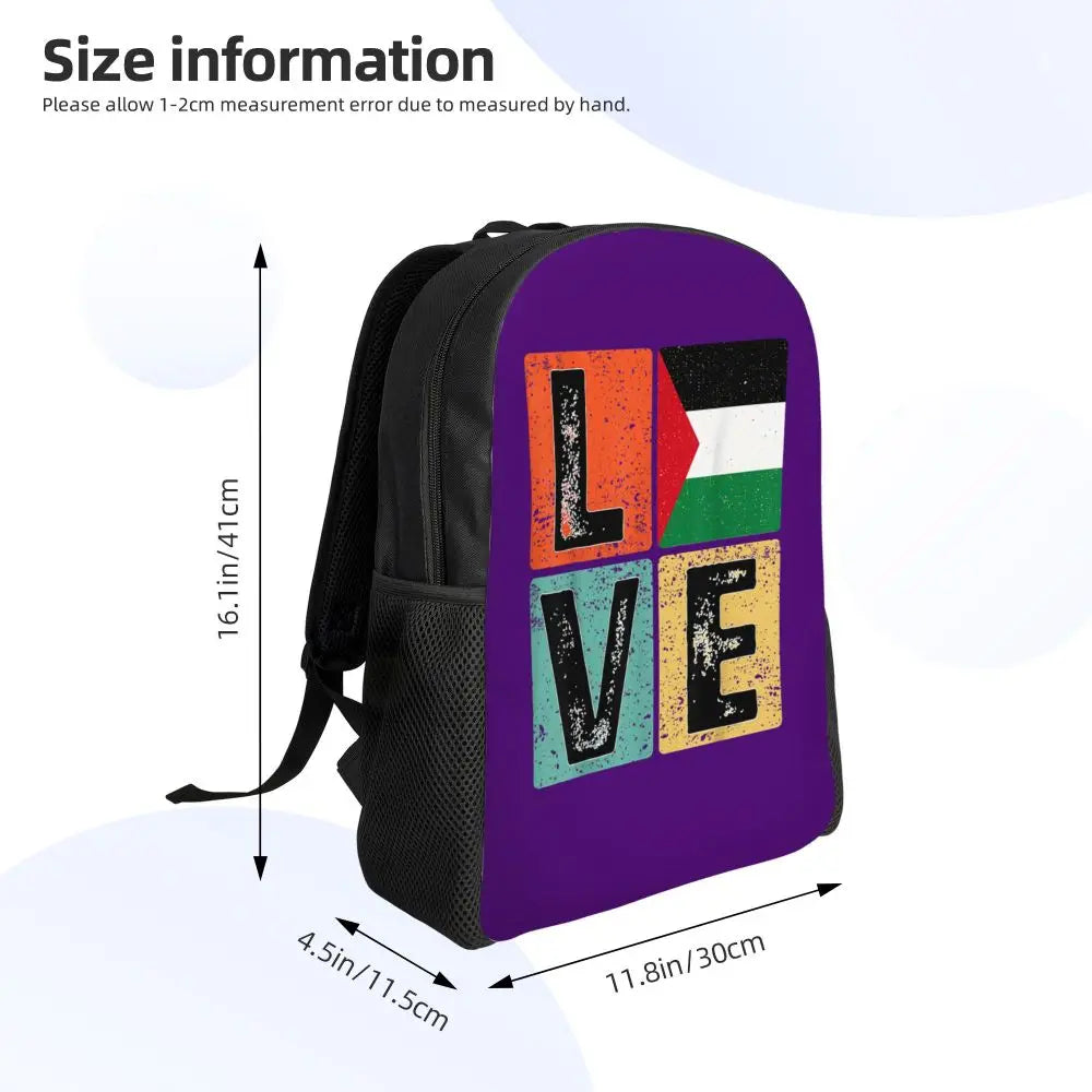 Custom Palestinians Keffiyeh Pattern Backpack for Women Men Waterproof College School Tradition Bag Print Bookbags