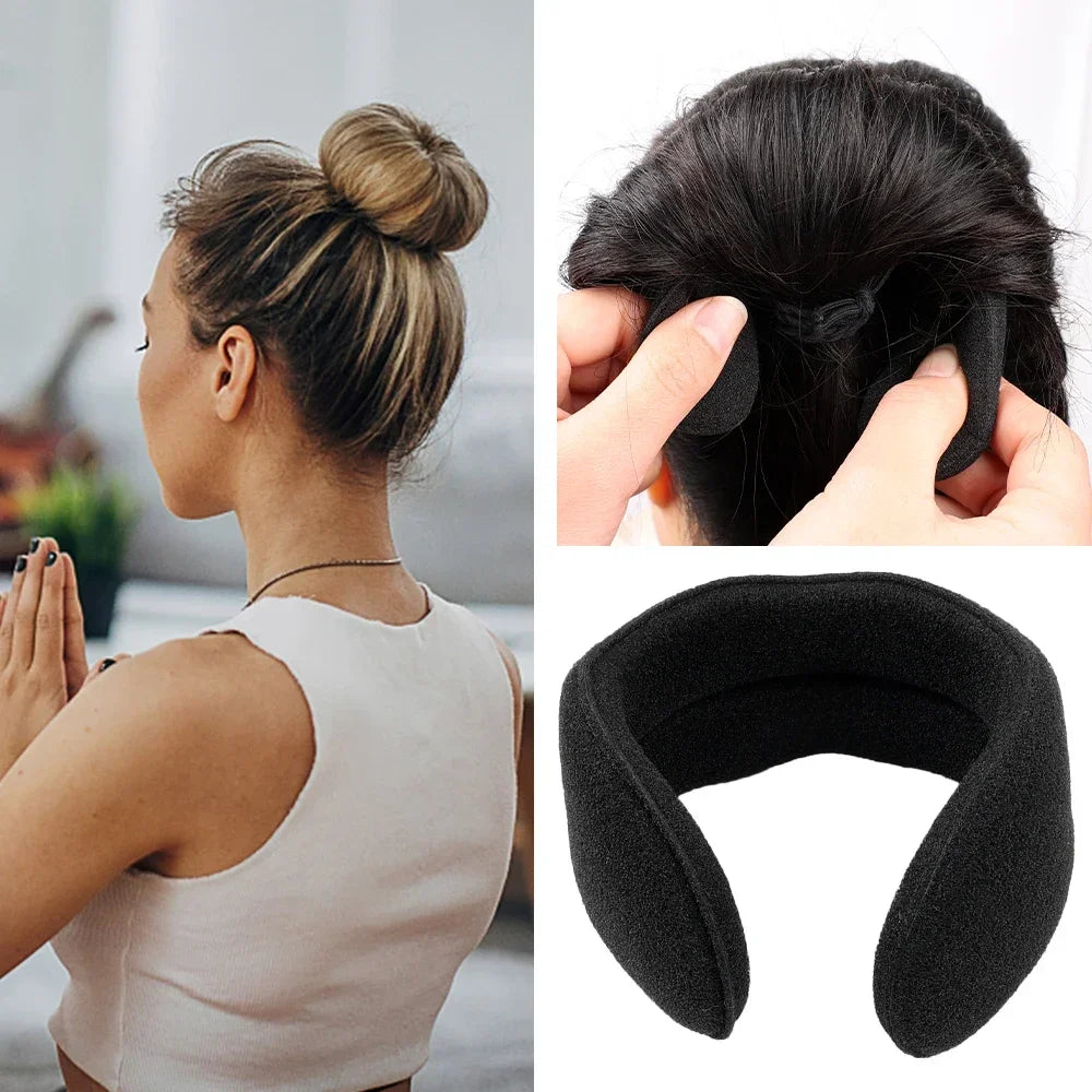 Outil de coiffure en éponge Boucle en plastique Fabricant de cheveux bouclés Chouchou Bandeau Twist Donut Chignon Bigoudi Bandeaux Outils de coiffure