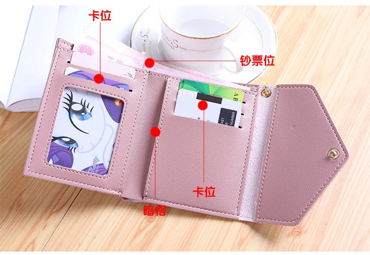 Mini Tassel Wallet Women Fashion Purse Female Short Mini Wallets Korean Students Lovely Purse Female Small Wallet for Women