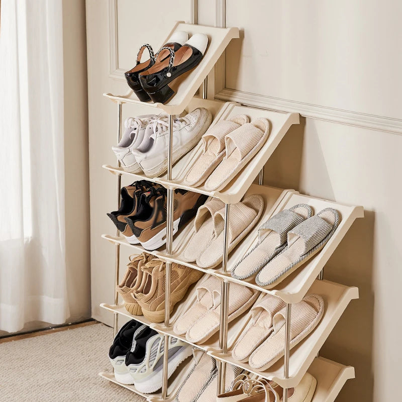 Stackable Shoe Rack Space Saving Shoerack Organizer for Entry Door Multi-Layer  Plastic living room Cabinet Furniture