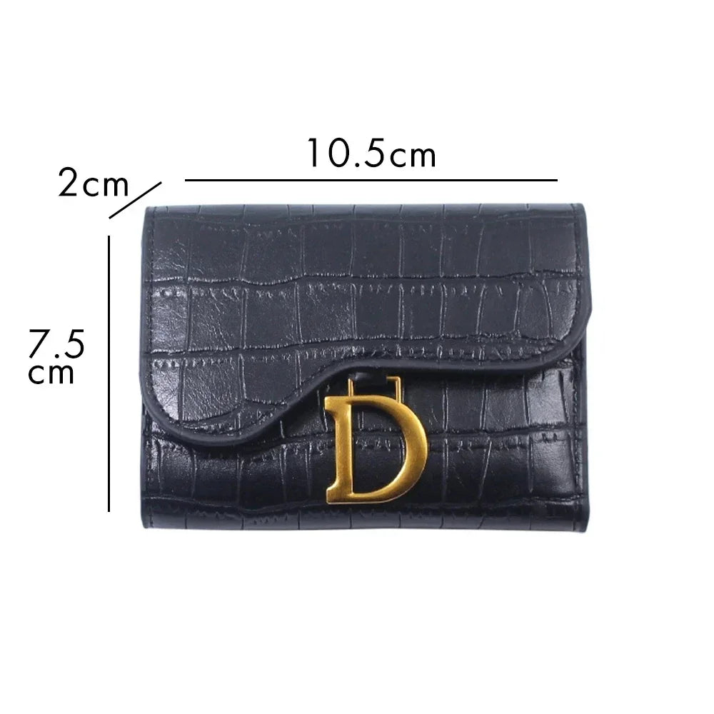 Women Short Wallet Small Fashion Luxury Brand Leather Purse Ladies Card Bag For Women Clutch Female Purse Money Clip Wallet