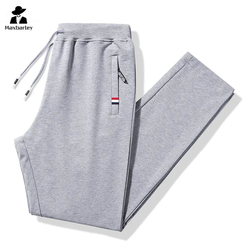 Spring and Autumn Men's Pure Cotton Pants 2024 New Simple Outdoor Middle aged Men's Hiking Travel Sports Pants Casual Pants