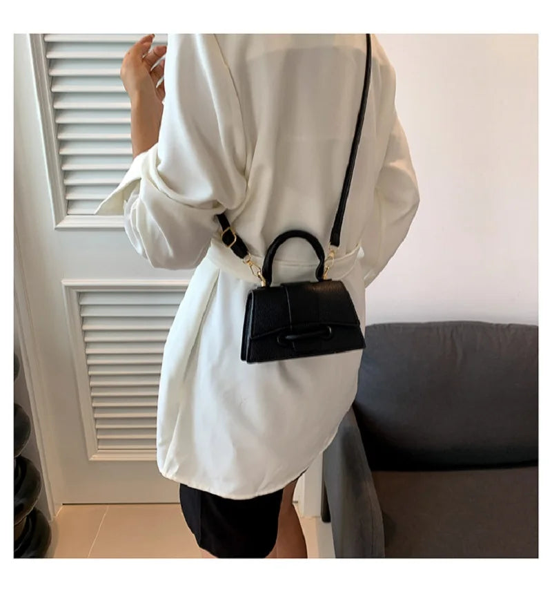 New Fashion Women's Bag PU Leather Ladies Purses Handbag Single Shoulder Crossbody Small Square Bag Trend Designer