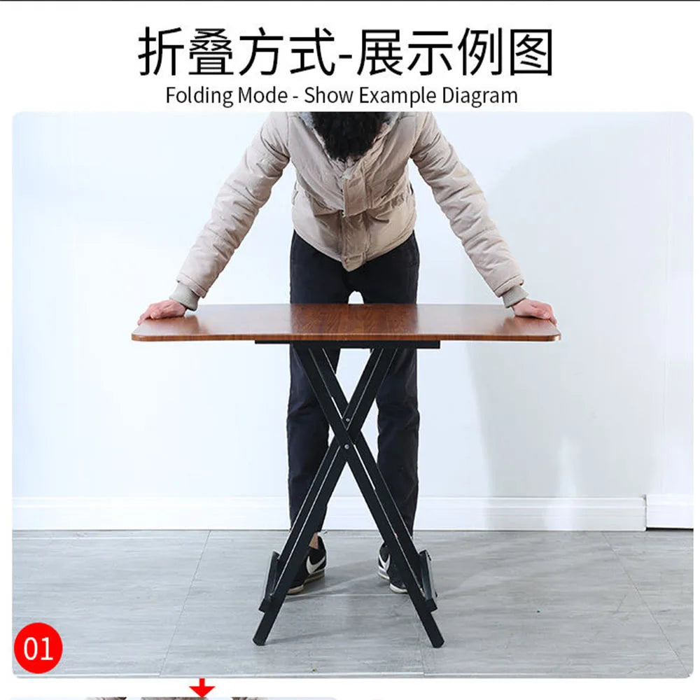 Portable Folding Table, Modern Minimalist Living Room Dining Table Set, Furniture, Solid Wood Dining Table Foldable Dining Table