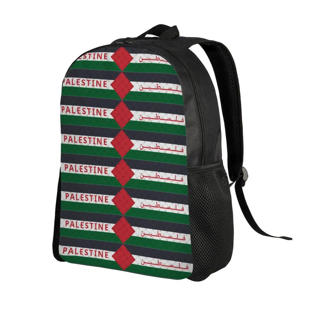 Custom Palestinians Keffiyeh Pattern Backpack for Women Men Waterproof College School Tradition Bag Print Bookbags