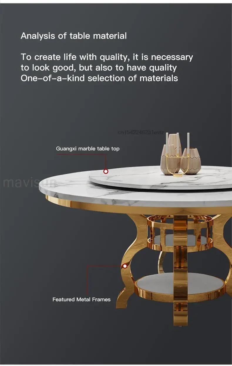 Round Dining Table Kitchen Modern Dining Table Set Small Living Room Apartment Steel Set Home Furniture Mesas Comedor Minimalist