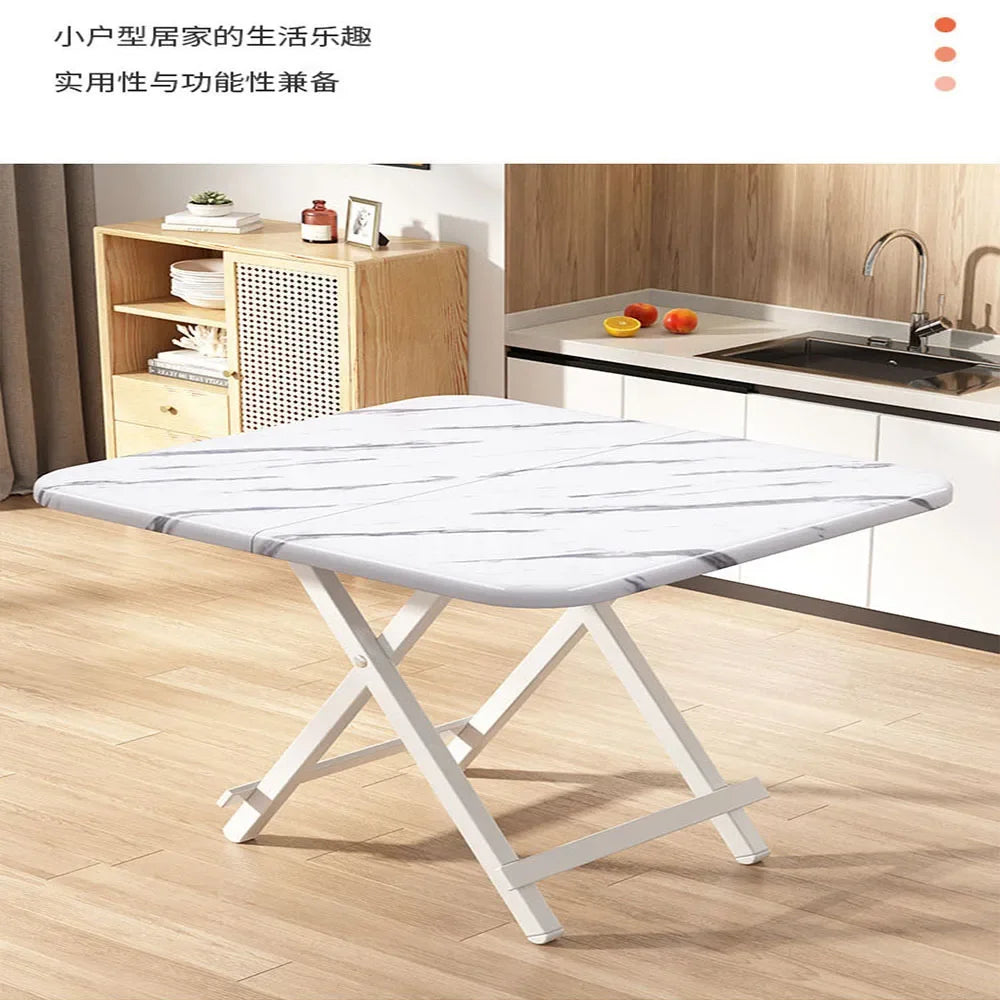 Portable Folding Table 60/70CM Modern Simple Living Room Dinning Set Furniture Solid Wood Restaurant Kitchen Table Folding Chair