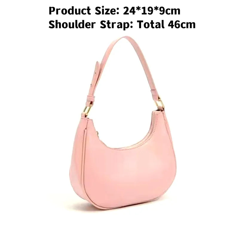 Women Bag Luxury Designer Clutch Handbags Solid Color Leather Underarm Shoulder Bag Casual Female Shopper Tote Luxury Hobos Bags