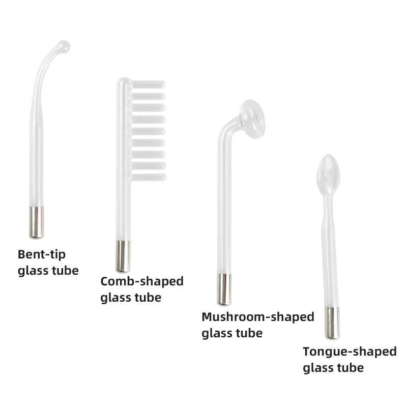 جهاز أنبوب زجاجي كهربائي 4 في 1 لإزالة حب الشباب وعلاج الوجه بالكهرباء