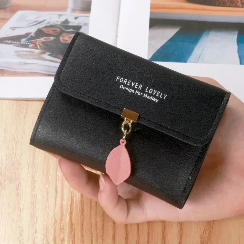 Fashion Short Women Wallet PU Leather Women Luxury Tassels Wallet Hasp Small Wallet Trend Coin Purse Ladies Card Holder Monedero