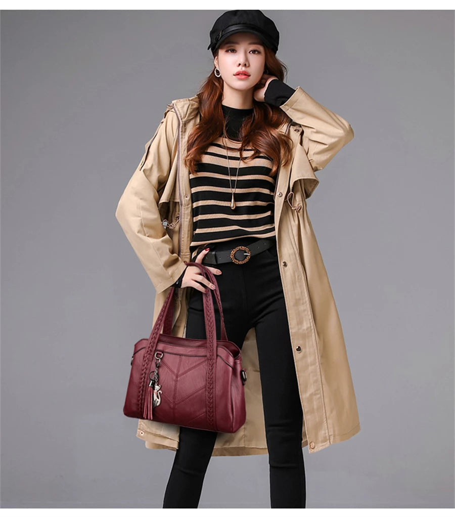 women Luxury Handbags for Women Leather Bag High Quality Sheepskin Female Shoulder bags Famous designer crossbody bag Sac a main