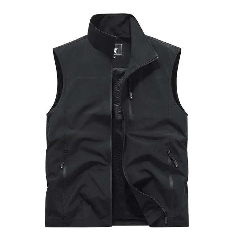 FGKKS 2024 Outdoor Casual Vest For Men Large Pocket Fashion Coat High Quality Design Hot Street Wear Vest For Men