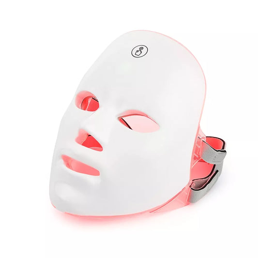 Masque facial LED rechargeable 7 couleurs Masque de beauté à thérapie photonique LED Rajeunissement de la peau Lifting du visage à domicile Appareil de beauté blanchissant