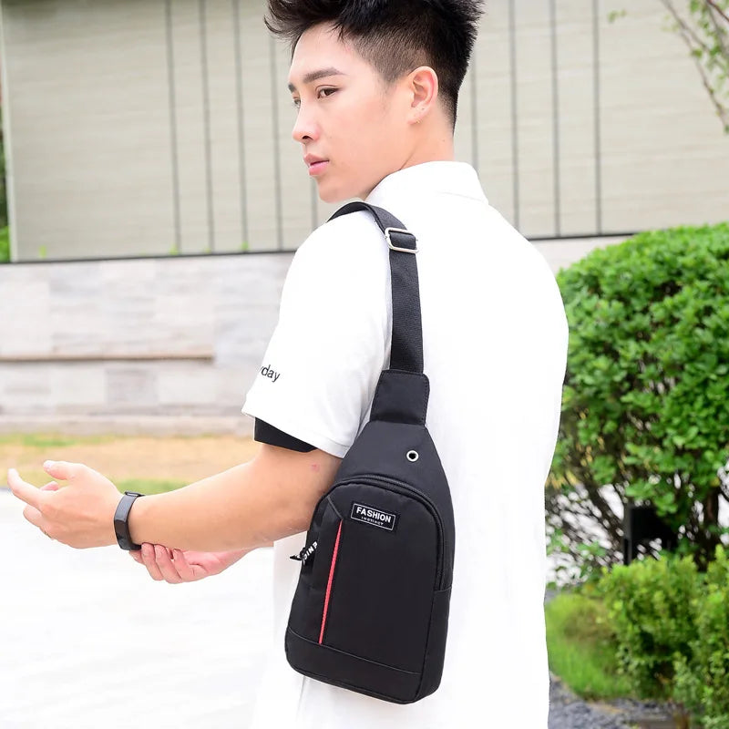 Men Fashion Multifunction Shoulder Bag Crossbody Bag On Shoulder Travel Sling Bag Pack Messenger Pack Chest Bag For Male