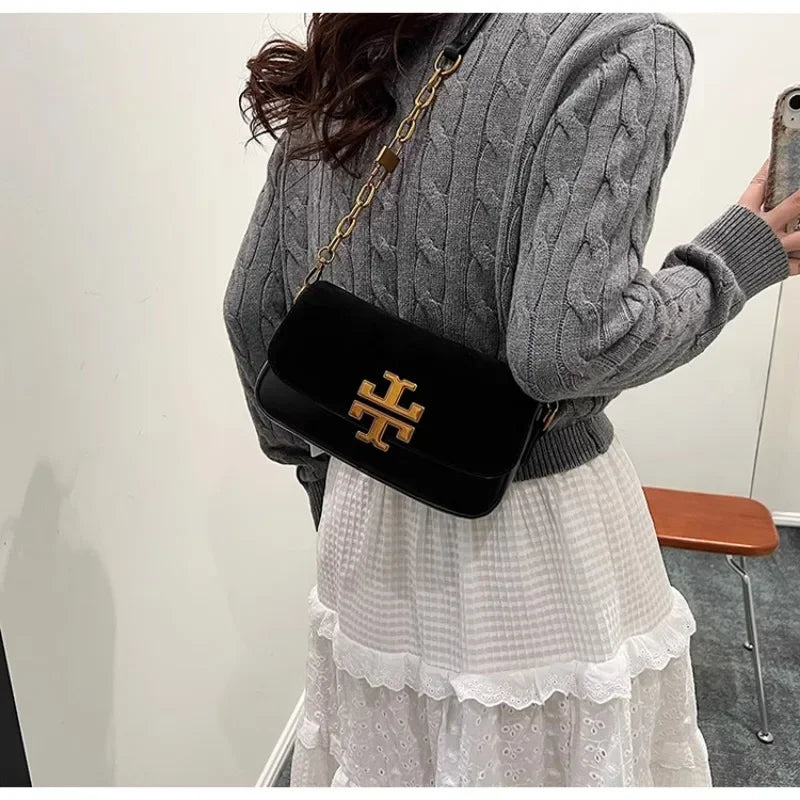 New Niche Handbag French Retro Tote Bag Fashion One-Shoulder Diagonal Bag Exquisite High-Quality Portable Small Square Bag Gifts