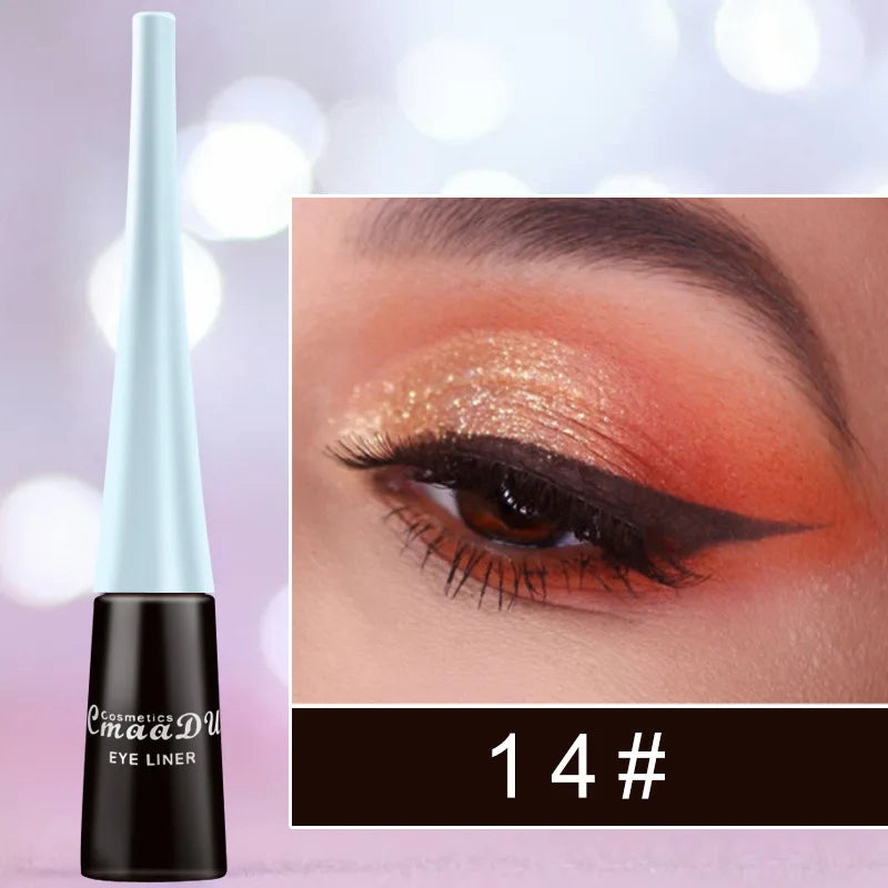 Colorful Sexy Eyeliner Liquid Blue Pencil Waterproof Easy To Wear Make Up Matte Eye Liner Red Green White Gold Brown Eyeliner