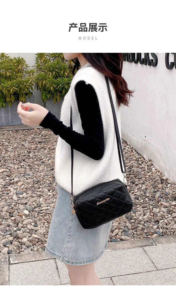 2023 Tassel Small Messenger Bag For Women Trend Lingge Embroidery Camera Female Shoulder Bag Fashion Chain Ladies Crossbody Bags