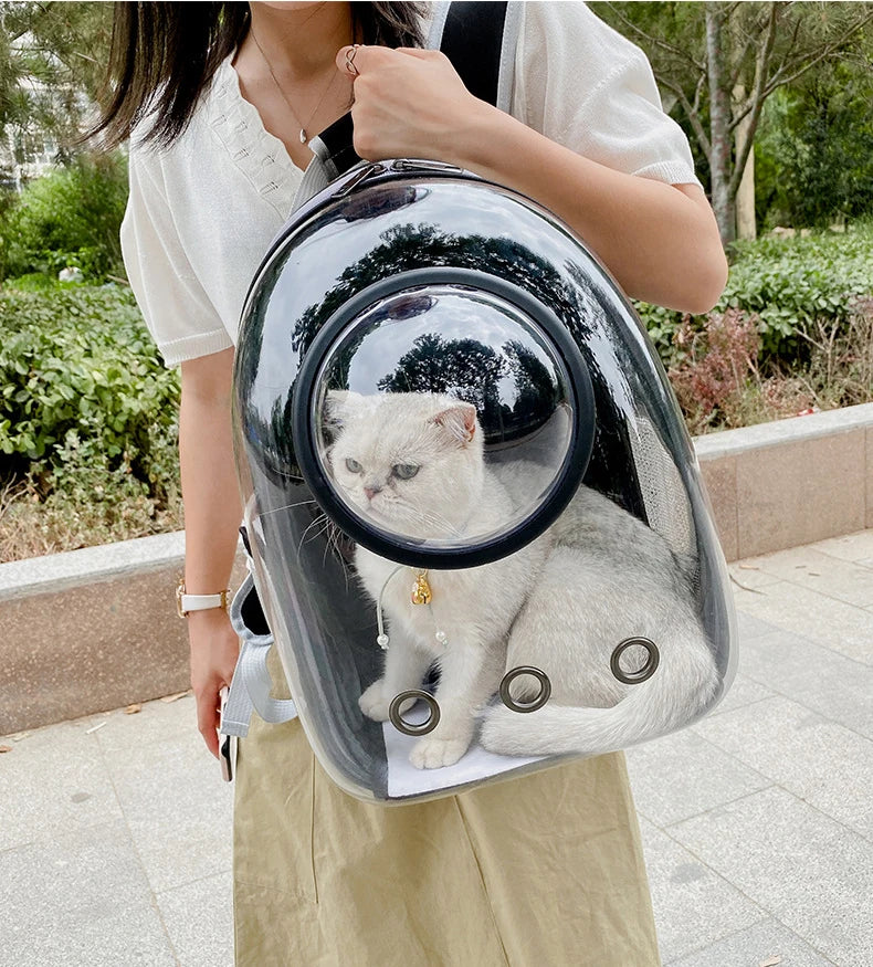 Transparent Cat Carrying Bags Space Breathable Pet Backpack Portable Puppy Dog Backpack Transport Carrier Space Capsule Bag Pets