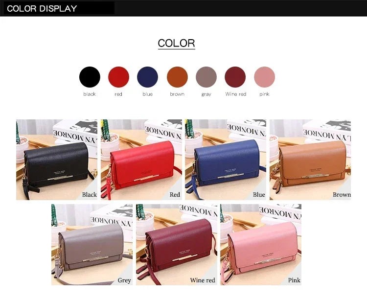 Fashion Crossbody Bags New Pu Leather Women Handbags Female Multifunctional Large Capacity Shoulder Bags For Ladies Phone Purse