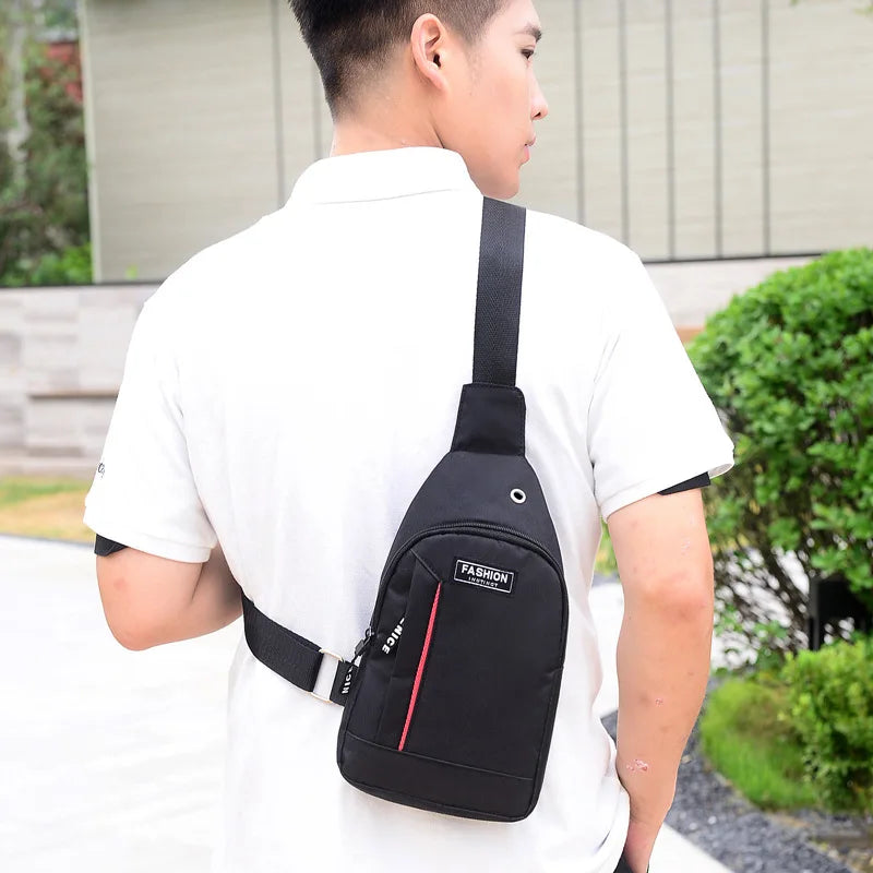 Men Fashion Multifunction Shoulder Bag Crossbody Bag On Shoulder Travel Sling Bag Pack Messenger Pack Chest Bag For Male