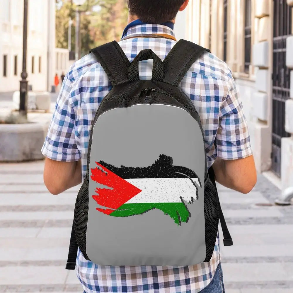 Custom Palestinians Keffiyeh Pattern Backpack for Women Men Waterproof College School Tradition Bag Print Bookbags