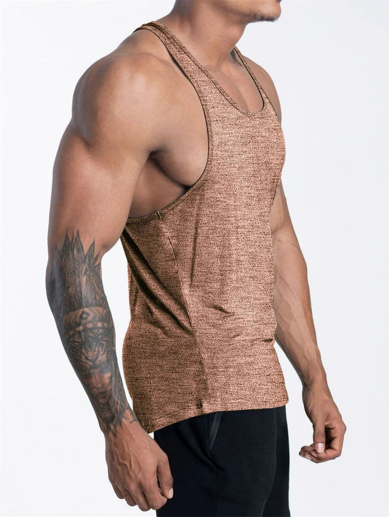 Men's Sports Fitness Tank Top Summer GYM Training  Undershirt Running Basketball Quick Drying Breathable loose Tank Top men tops